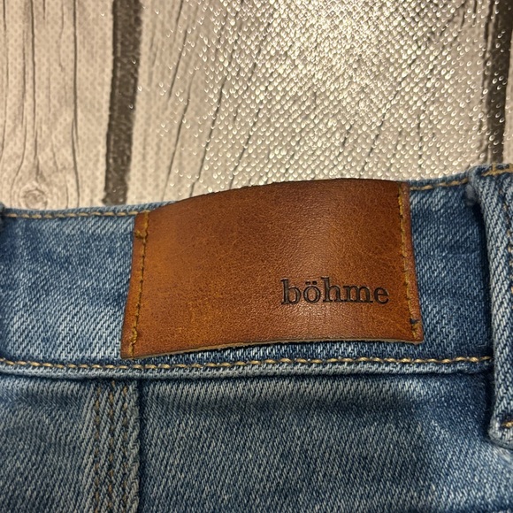 Boheme Dark Blue Skinny Jeans premium denim size 23 raw hem - Picture 5 of 9